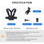 TELESIN Vest Chest Strap v2 for Action Cameras S2-CGP-01 - Image 2