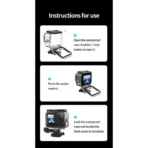 TELESIN Underwater Housing & Lens Filter Kit for GoPro (Purple, Red & Magenta) GP-WTP-904 - Image 3