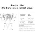 TELESIN Motorcycle Helmet Chin Mount for Action Cameras (2nd Gen) GP-HBM-MT2-YH - Image 4
