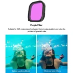 TELESIN Underwater Housing & Lens Filter Kit for GoPro (Purple, Red & Magenta) GP-WTP-904 - Image 4