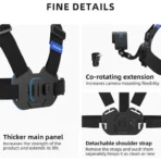 TELESIN Vest Chest Strap v2 for Action Cameras S2-CGP-01 - Image 4