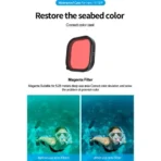 TELESIN Underwater Housing & Lens Filter Kit for GoPro (Purple, Red & Magenta) GP-WTP-904 - Image 6