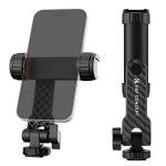 K&F Concept Cell Phone Holder Clamp With Two Cold Shoe Mount 360° Adjustment (KF31.084)