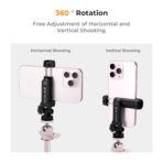 K&F Concept Cell Phone Holder Clamp With Two Cold Shoe Mount 360° Adjustment (KF31.084) - Image 4