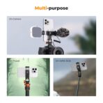 K&F Concept Metal Phone Tripod Mount,Universal Smartphone Stand with 2 Cold Shoe Mount, Adjustable Cellphone Holder for Horizontal and Vertical Shooting (KF31.094) - Image 6