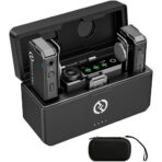 Hollyland LARK MAX Duo 2-Person Wireless Microphone System and Omnidirectional Lavalier Microphone Kit (2.4 GHz, Black) - Image 2