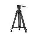 Tilta Cine Fluid Head With 2-Stage One-Touch Carbon Fiber Tripod System (26.5 lb, Space Gray) TT-CT12-75