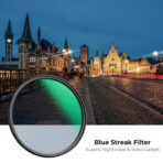 K&F Concept Nano-X Series Blue Streak Filter 77mm (KF01.2101) - Image 2