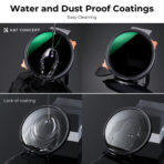 K&F Concept Nano-X Series 2-in-1 Variable ND & CPL Filter 82mm, 2 to 6-Stop (KF01.1918) - Image 6