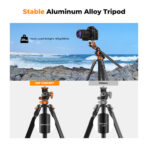 K&F Concept Professional Video Tripod with Fluid Head FH-03 (KF09.137) - Image 3