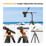 K&F Concept Professional Video Tripod with Fluid Head FH-03 (KF09.137) - Image 4