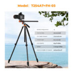 K&F Concept Professional Video Tripod with Fluid Head FH-03 (KF09.137) - Image 7
