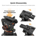 K&F Concept Professional Video Tripod with Fluid Head VA3+BV20 (KF09.148V1) - Image 5