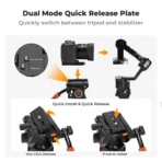 K&F Concept Professional Video Tripod with Fluid Head VA3+BV10 (KF09.147V1) - Image 4