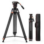 K&F Concept Professional Video Tripod with Fluid Head VA3+BV20 (KF09.148V1)