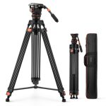 K&F Concept Professional Video Tripod with Fluid Head VA3+BV20 (KF09.148V1)