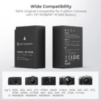 K&F Concept 1300mAh NP-W126 NP-W126S Battery and Charger for Fujifilm X100VI, X100V, XS10, XT30, XT30 II, XT20, XE4, A5, Dual-Slot Fast Charger, Type-C and Micro-USB Input, 2 Pack Battery (KF28.0030) - Image 3