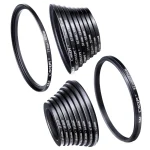 K&F Concept 18-Piece Lens Filter Adapter Kit – 9 Step-Up & 9 Step-Down Metal Rings (SKU0629)