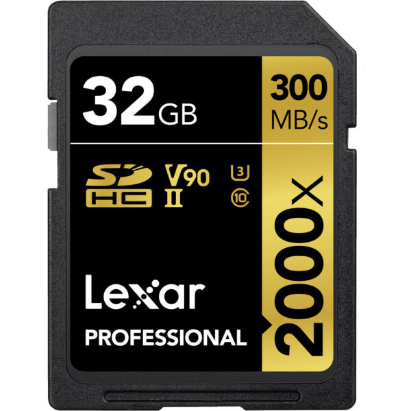 Lexar 32GB Professional 2000x UHS-II SDHC memory card