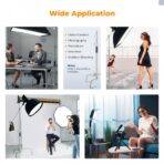 K&F Concept 3.3m 100% Stainless Steel Heavy Duty C Stand with Boom Arm, Stand with 126cm Holding Arm, 2 Sandbags for Studio Monolight, Softbox, Reflector (KF34.037) - Image 7