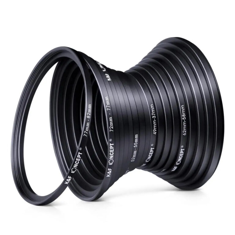 K&F Concept 18-Piece Lens Filter Adapter Kit – 9 Step-Up & 9 Step-Down Metal Rings (SKU0629)