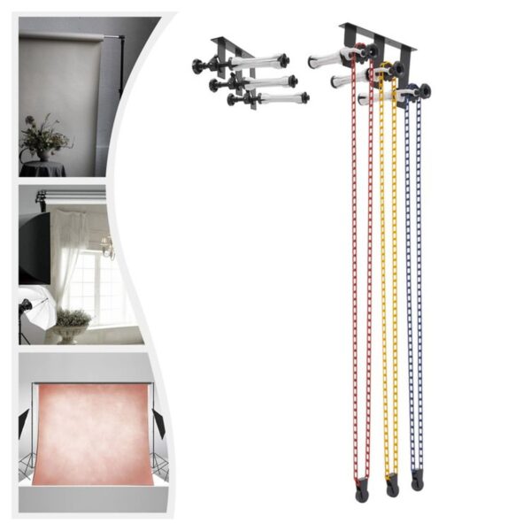 Backdrop Wall Mount 3-Roller Support System (SS-949)