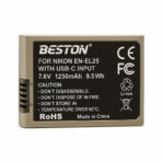Beston EN-EL25C Battery for Nikon Cameras [USB C/Rechargeable]