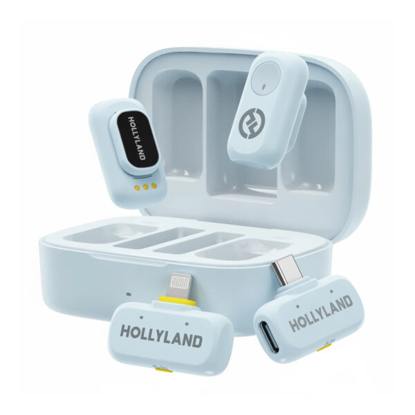Hollyland LARK A1 Combo Wireless Microphone System (Sky Blue)