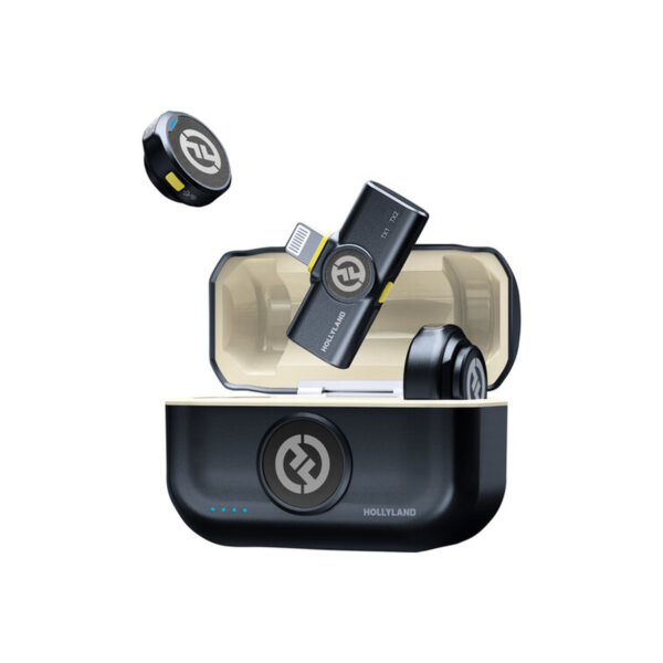 Hollyland LARK M2 DUO 2-Person Wireless Microphone System with Lightning Connector (2.4 GHz, Shine Charcoal) (For iPhone Only)