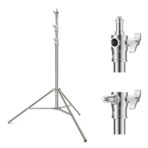 K&F Concept 2.8m Heavy Duty Stainless Steel Light Stand with Spring Buffer (KF34.044)