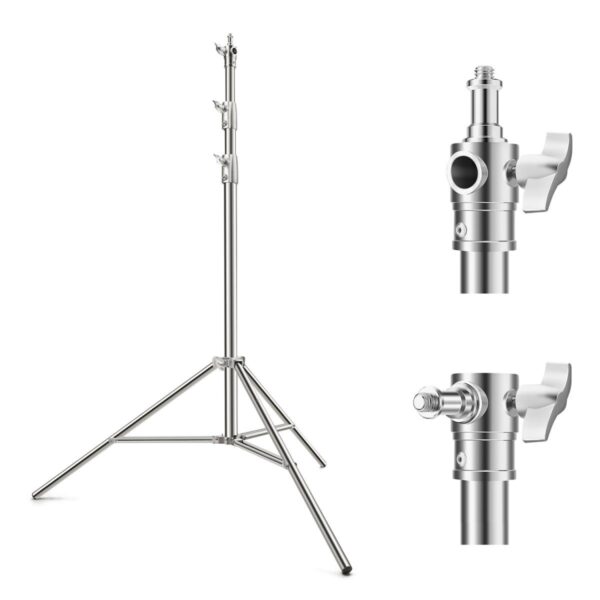 K&F Concept 2.8m Heavy Duty Stainless Steel Light Stand with Spring Buffer (KF34.044)
