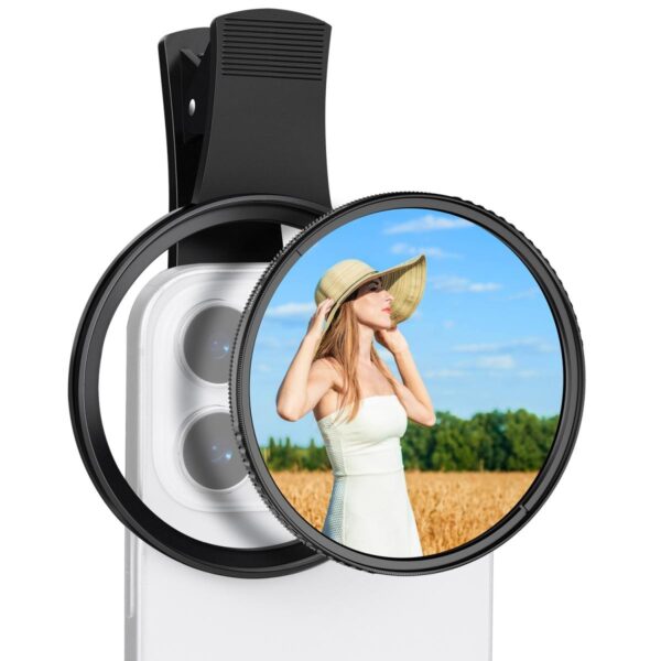 K&F Concept 67mm Phone Clip with 2-in-1 CPL & Black Mist 1/4 Filter (KF01.2900V2)