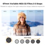 K&F Concept 67mm Phone Clip with ND2-32 Variable ND Filter (KF01.2901V2)