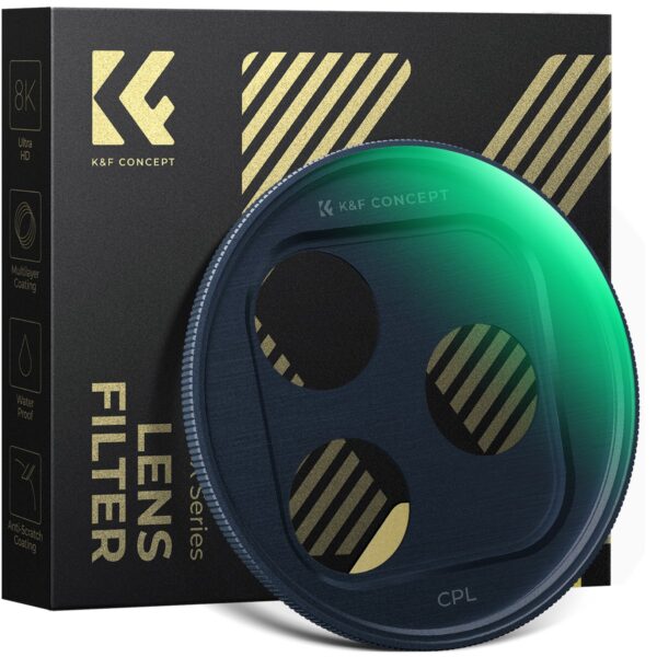 K&F Concept CPL Polarizing Snap-On Filter for iPhone 17 Pro / 17 Pro Max (Blue) (KF15.0055)