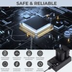K&F Concept EN-EL15 Dual-Channel LED Battery Charger with USB-C Cable (KF28.0006)