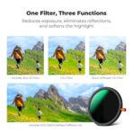 K&F Concept Nano-C Series 3-in-1 VND2-32 + CPL + Black Mist 1/4 Filter 67mm (KF01.2067)