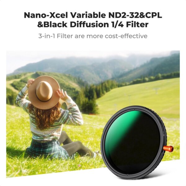 K&F Concept Nano-X Series 3-in-1 VND2-32 + CPL + Black Mist 1/4 Filter 82mm (KF01.2928V2)