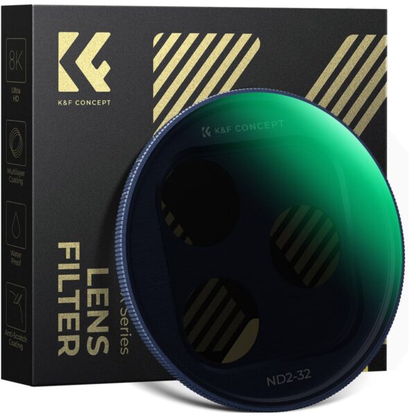K&F Concept ND2-32 Variable ND Snap-On Filter for iPhone 17 Pro / 17 Pro Max (Blue) (KF15.0050)