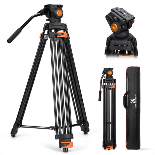 K&F Concept VA3 Tripod with BV70 Fluid Head, Entry Model (KF09.167)