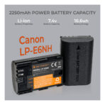 K&F Canon LP-E6NH Battery Kit - 2 Batteries and Dual Charger (KF28.0021)