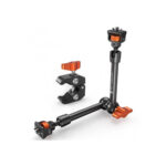 K&F Concept 11" Magic Arm with Super Clamp, Articulating Friction Arm Kit with 1/4" & 3/8" Screw & Cold Shoe Mount (KF31.132)