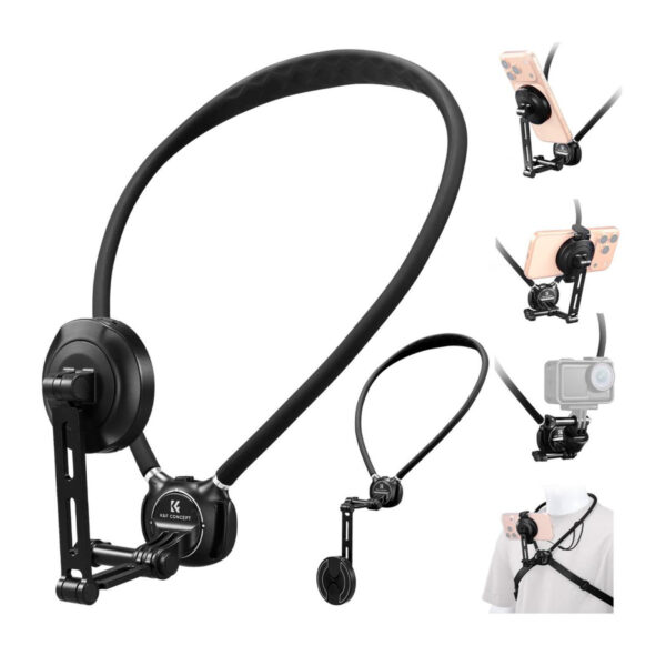 K&F Concept 2-in-1 Magnetic & Clip-on Neck Phone Holder Hands-Free POV (KF15.0016)
