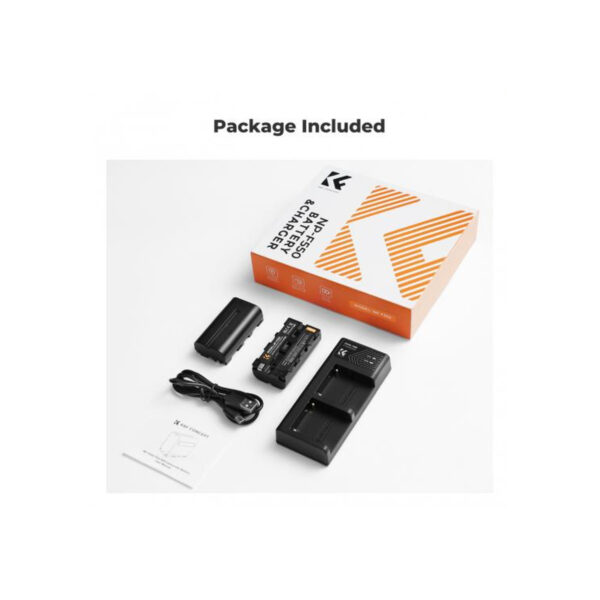 K&F Concept 2-Pack NP-F550 Battery & Charger Set (KF28.0046)