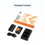 K&F Concept 2400mAh LP-E6P 2-Pack Battery and Dual Slot USB Charger Compatible with Canon EOS R5 Mark II, R5, R6 Mark II, R6, R7 Camera (KF28.0093)