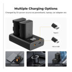 K&F Concept 2400mAh LP-E6P 2-Pack Battery and Dual Slot USB Charger Compatible with Canon EOS R5 Mark II, R5, R6 Mark II, R6, R7 Camera (KF28.0093)