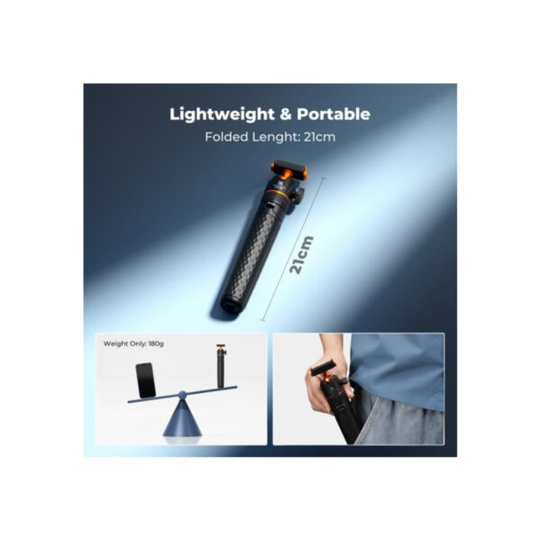 K&F Concept 25.6" Magnetic Quick Release Tripod 2-in-1 Extendable 360° Ball Head (KF09.181)