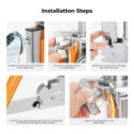 K&F Concept 3.2m Heavy Duty Light Stand with Wheels Stainless Steel (KF34.054)