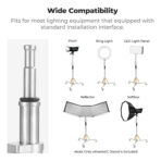 K&F Concept 3.2m Heavy Duty Light Stand with Wheels Stainless Steel (KF34.054)