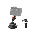 K&F Concept 4.5" Suction Cup Camera Mount with Double Ball Head Magic Arm, Phone Clamp & GoPro Adapter (KF31.100)