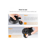 K&F Concept 4.5" Suction Cup Camera Mount with Double Ball Head Magic Arm, Phone Clamp & GoPro Adapter (KF31.100)